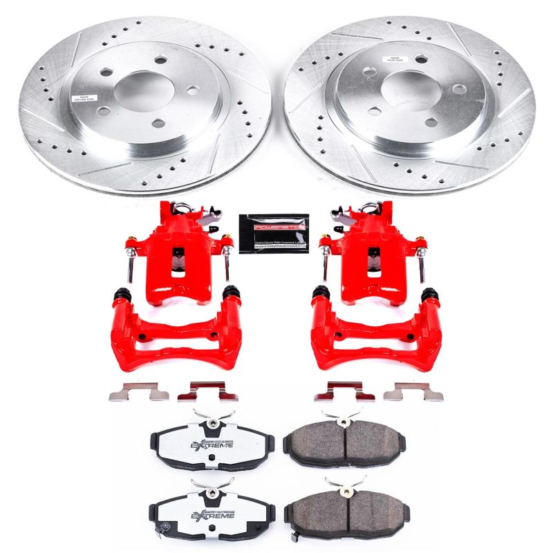 Power Stop 2012 Ford Mustang Rear Z26 Street Warrior Brake Kit w/Calipers PowerStop