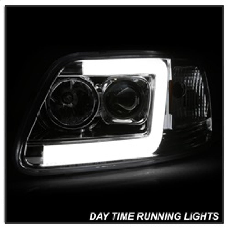 Spyder 97-03 Ford F-150 (After 6/1997) V2 Proj Headlights DRL LED - Chrm (PRO-YD-FF15097V2-LB-C) SPYDER