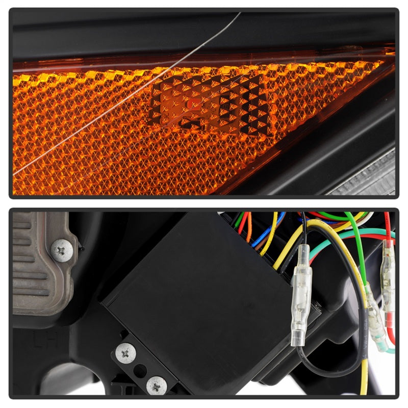 Spyder 15-17 Ford Mustang LED Headlights - Black (PRO-YD-FM15AP-GRSB-SET-BK)