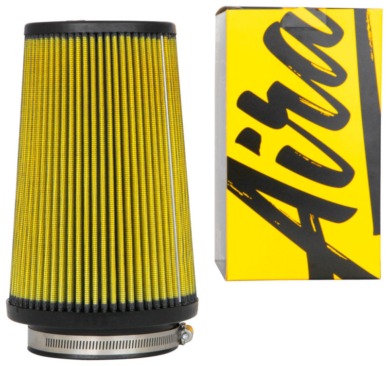 Airaid Universal Air Filter - Cone 4in Flange x 6in Base x 4-5/8in Top x 9in Height - Synthaflow