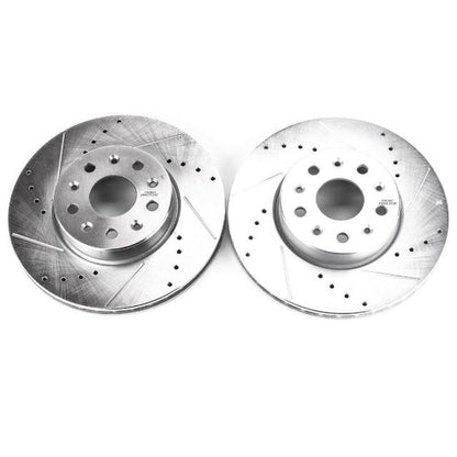 Power Stop 16-19 Chevrolet Camaro Front Evolution Drilled & Slotted Rotors - Pair PowerStop