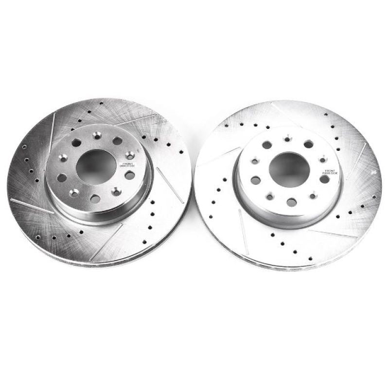 Power Stop 16-19 Chevrolet Camaro Front Evolution Drilled & Slotted Rotors - Pair