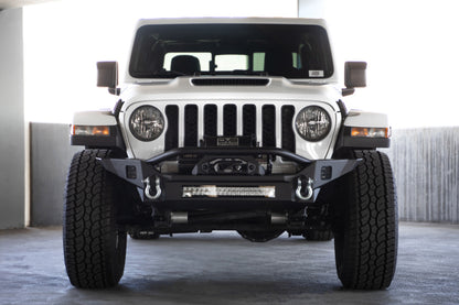 DV8 Offroad 18-23 Jeep Wrangler JL / 20-23 Jeep Gladiator JT FS-7 Mid-Width Winch Front Bumper DV8 Offroad