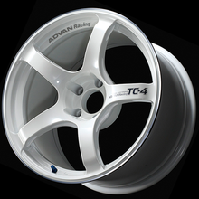 Load image into Gallery viewer, Advan YAD8H45DWMR TC4 18x8.5 +45 5x100 Racing White Metallic and Ring Wheel