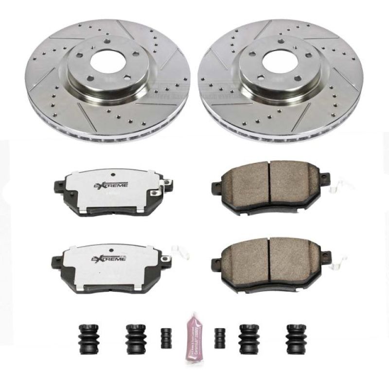 Power Stop 07-08 Nissan Maxima Front Z26 Street Warrior Brake Kit PowerStop