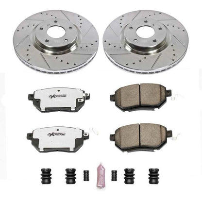 Power Stop 07-08 Nissan Maxima Front Z26 Street Warrior Brake Kit PowerStop