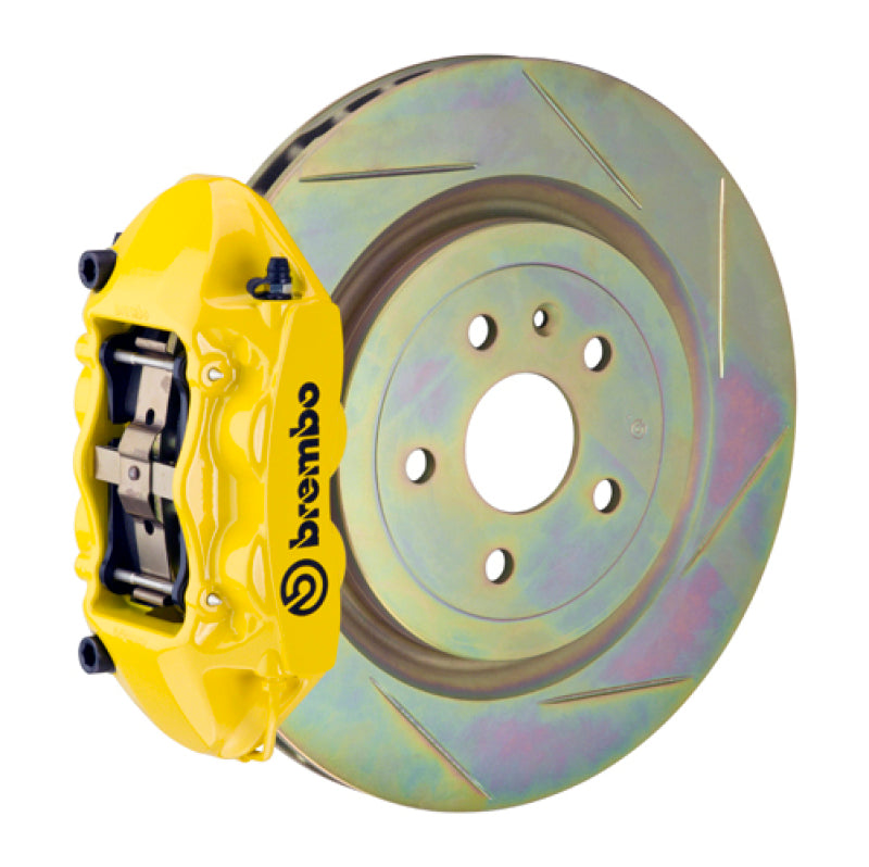 Brembo 08-13 C30 Front GT BBK 4 Piston Cast 336 x28 1pc Rotor Slotted Type-1- Yellow