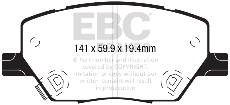 EBC Ultimax2 Front Brake Pads - UD1811