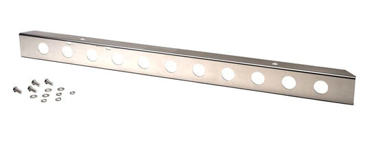 Kentrol 87-95 Jeep Wrangler YJ 54 Inch Front Bumper with holes - Polished Silver Kentrol
