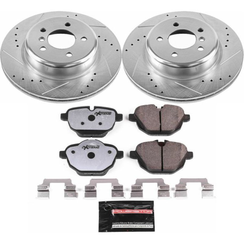 Power Stop 11-16 BMW 528i Rear Z26 Street Warrior Brake Kit PowerStop
