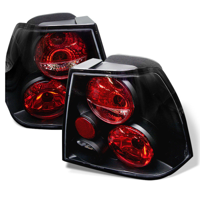 Spyder Volkswagen Jetta 99-04 Euro Style Tail Lights Black ALT-YD-VJ99-BK SPYDER