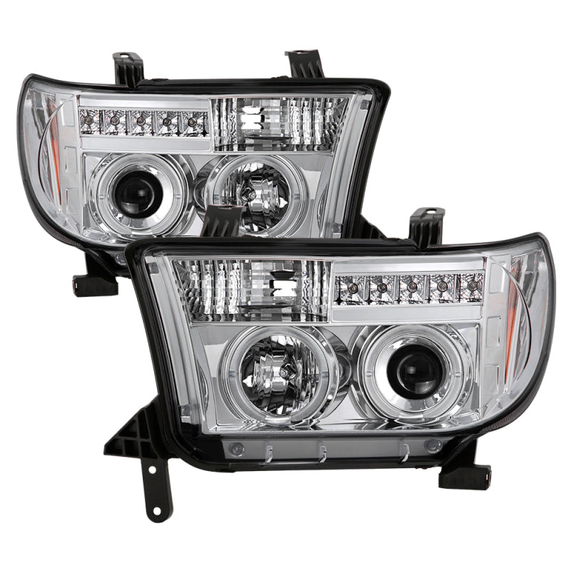 Spyder Toyota Tundra 07-13 Projector Headlights LED Halo LED Chrm PRO-YD-TTU07-HL-C SPYDER