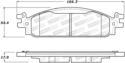 StopTech Premium Ceramic Front Brake Pads - 308.15080 Stoptech