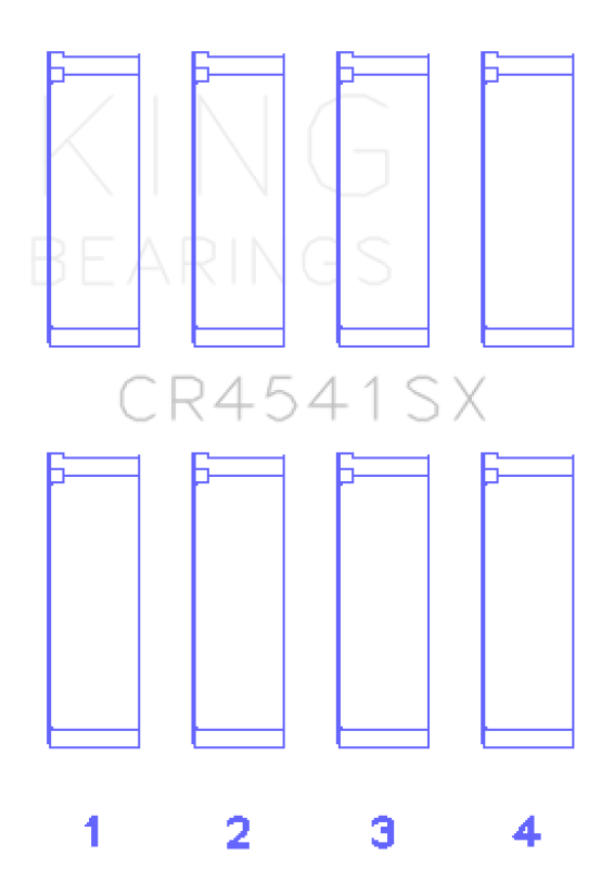 King Engine Bearings Honda F23A/F23Z/K20A3/16V (Size +0.50mm) Connecting Rod Bearing Set