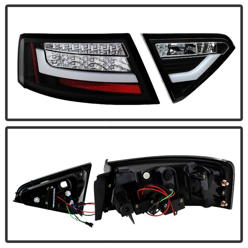 Spyder Audi A5 08-12 LED Tail Lights Black ALT-YD-AA508-LED-BK SPYDER
