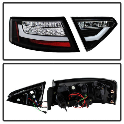 Spyder Audi A5 08-12 LED Tail Lights Black ALT-YD-AA508-LED-BK SPYDER