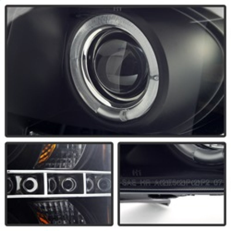 Spyder Chevy Silverado 1500/2500 07-13 Projector Headlights LED Halo LED Blk Smke PRO-YD-CS07-HL-BSM SPYDER