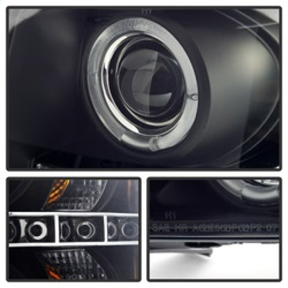 Spyder Chevy Silverado 1500/2500 07-13 Projector Headlights LED Halo LED Blk Smke PRO-YD-CS07-HL-BSM SPYDER