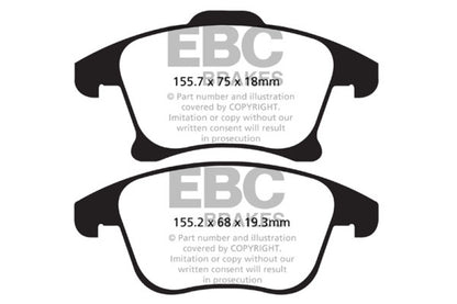 EBC Ultimax2 Front Brake Pads - UD1653 EBC