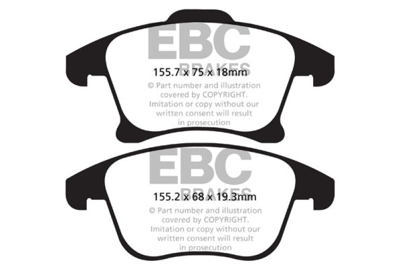 EBC Ultimax2 Front Brake Pads - UD1653