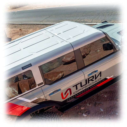 Turn Offroad 21-26 Ford Bronco Hard Top (4 Door) White/Badge Delete & Black Foam Headliner
