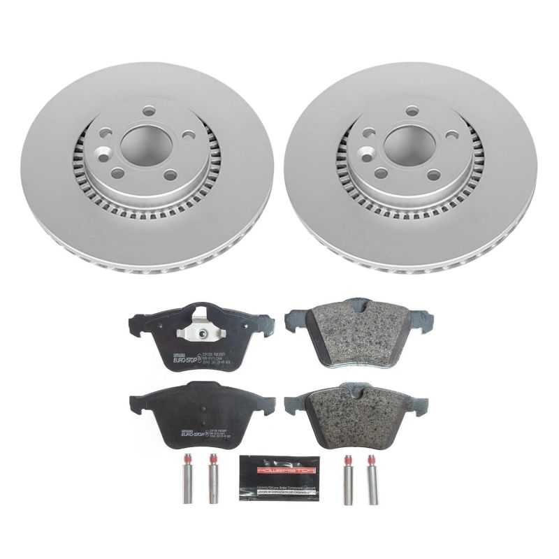 Power Stop 15-18 Volvo S60 Front Euro-Stop Brake Kit PowerStop