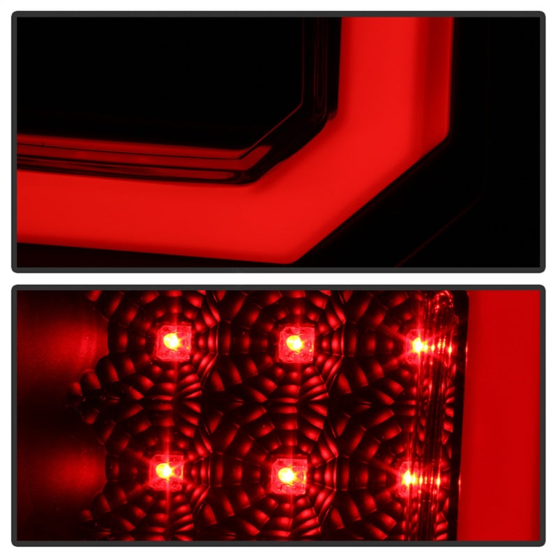 Spyder 07-13 Toyota Tundra V2 Light Bar LED Tail Lights - Smoke ALT-YD-TTU07V2-LB-BSM SPYDER