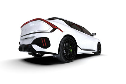 Rally Armor 25-26 Kia EV6 Base Light/GT/GT-Line Black Mud Flap - Metallic Black Logo