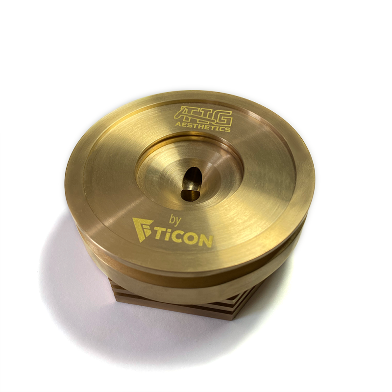 Ticon Industries Tig Aesthetics 2.5in Universal Vband Heat Sink w/ Purge - Tellurium Copper Ticon