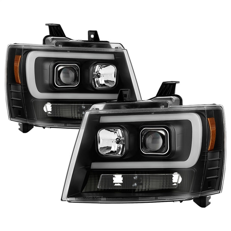 Spyder Chevy Suburban 1500/2500 07-14 Tahoe 07-14 LED Headlights Black PRO-YD-CSUB07V2PL-BK SPYDER