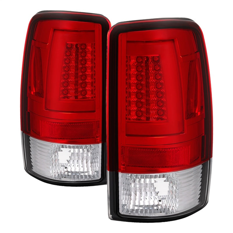 Spyder 00-06 Chevy Suburban 1500/2500 V2 Light Bar LED Tail Lights -Red Clr (ALT-YD-CD00V2-LBLED-RC) SPYDER