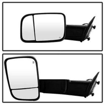 Xtune Dodge Ram 1500 09-12 Extendable Heated Adjust Mirror Black HoUSing Left MIR-DRAM09S-PWH-L SPYDER