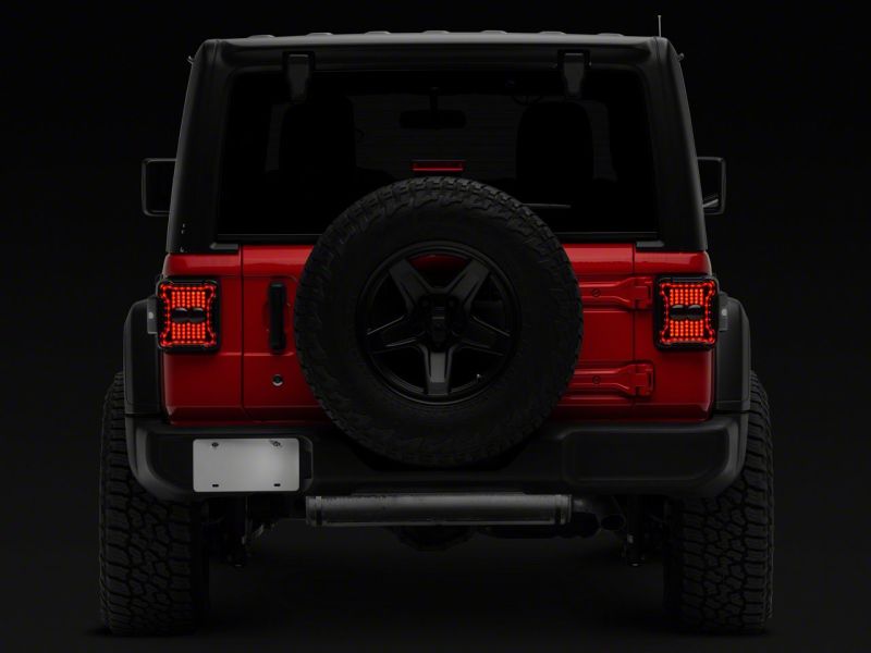 Raxiom 18-23 Jeep Wrangler JL Axial Series Linear LED Tail Lights- Blk Housing (Smoked Lens)