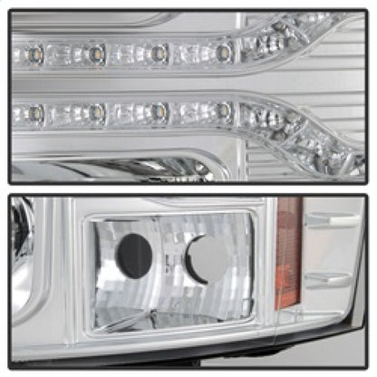 Spyder Chevy Silverado 1500 07-13 V2 Projector Headlights - LED DRL - Chrome PRO-YD-CS07V2-DRL-C SPYDER