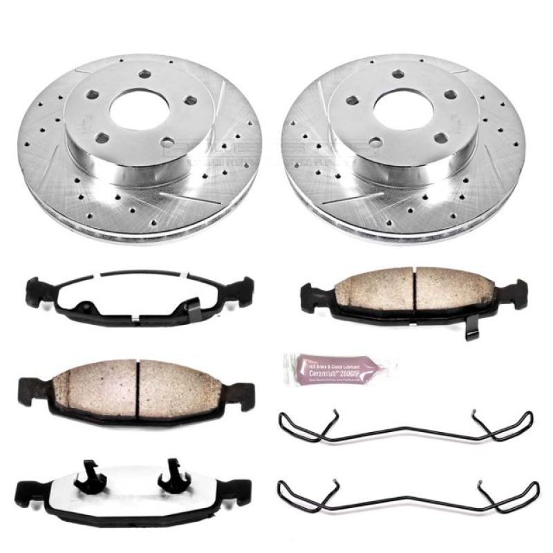 Power Stop 99-02 Jeep Grand Cherokee Front Z36 Truck & Tow Brake Kit PowerStop