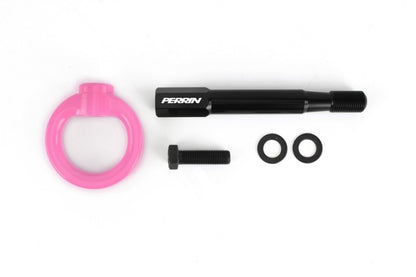 Perrin 18-21 WRX/STI / 13-20 & 2022 BRZ / 17-20 Toyota 86 Front Tow Hook Kit - Hyper Pink Perrin Performance