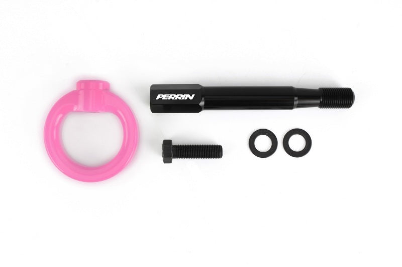 Perrin 18-21 WRX/STI / 13-20 & 2022 BRZ / 17-20 Toyota 86 Front Tow Hook Kit - Hyper Pink