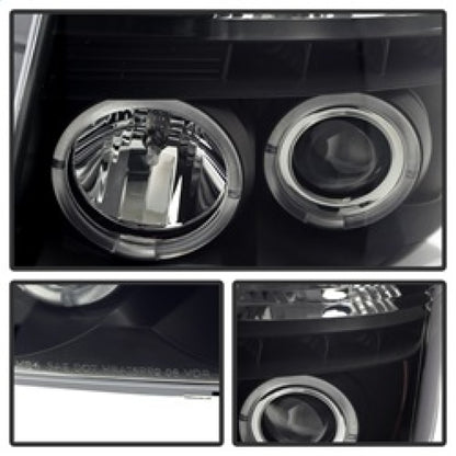 Spyder Nissan Titan 04-14 Projector Headlights LED Halo LED Blk Smke PRO-YD-NTI04-HL-BSM SPYDER