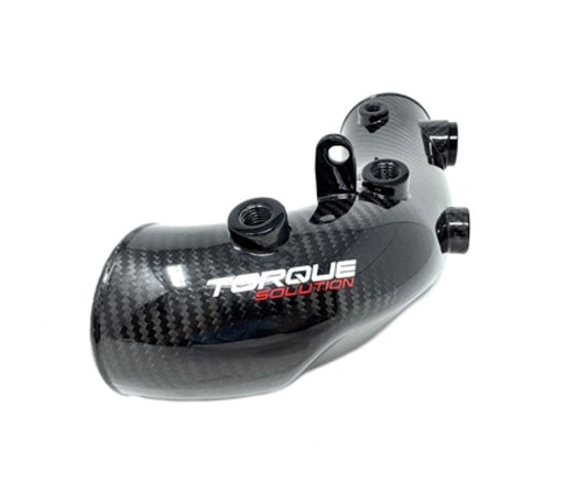 Torque Solution HD Turbo Inlet Pipe for 2002-2021 Subaru WRX, STI - Carbon Fiber - OEM/2.4" Turbo Inlet - TS-SU-881CF-O