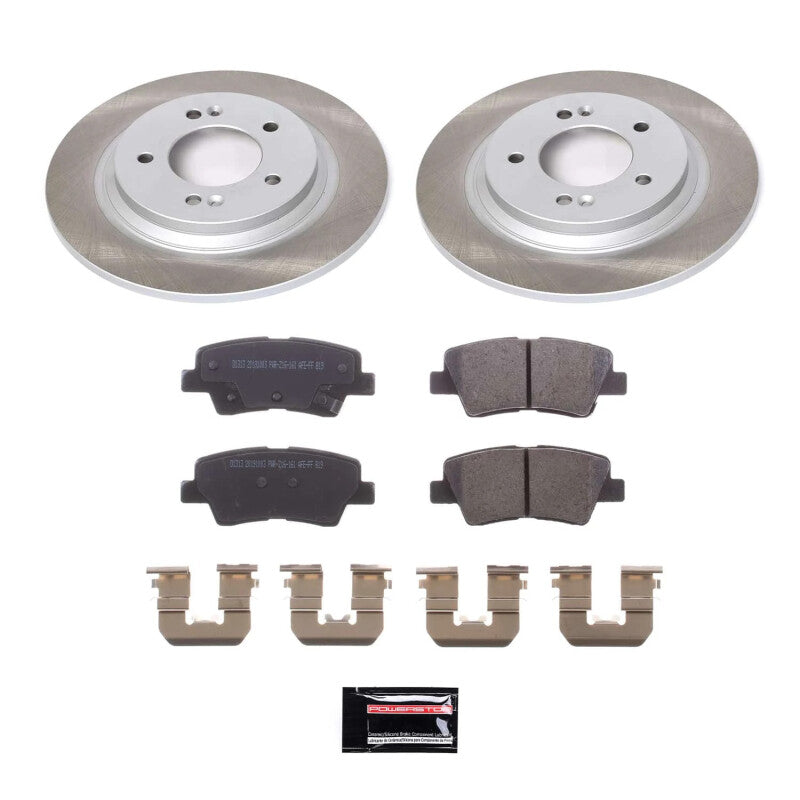 Power Stop 17-20 Kia Soul EV Rear Semi-Coated Rotor Kit PowerStop