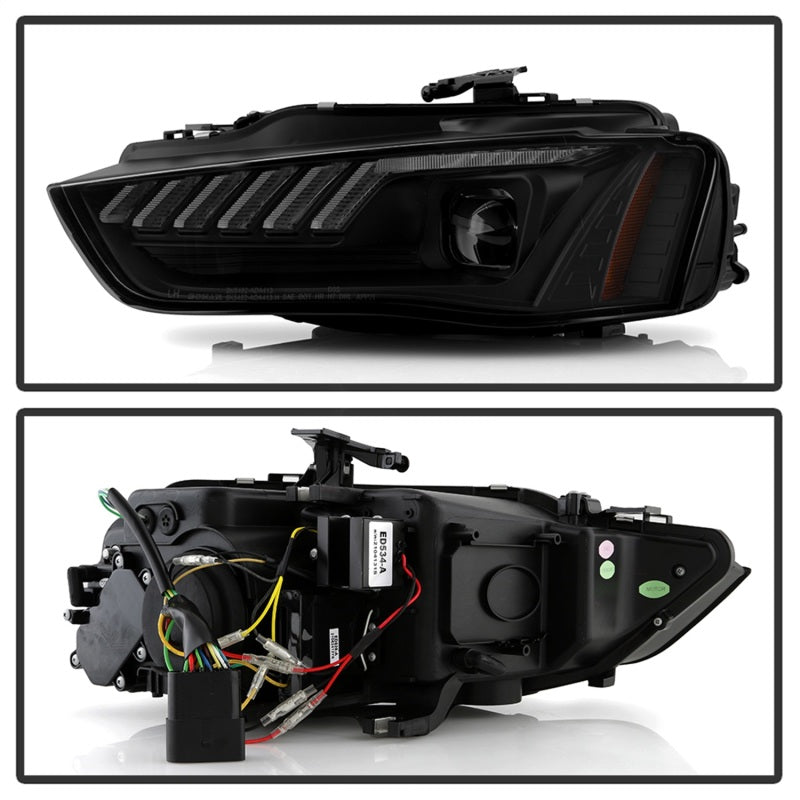 Spyder 13-16 Audi A4/S4 HID Model Only Projector Headlights - Black PRO-YD-AA413HIDSI-BK SPYDER
