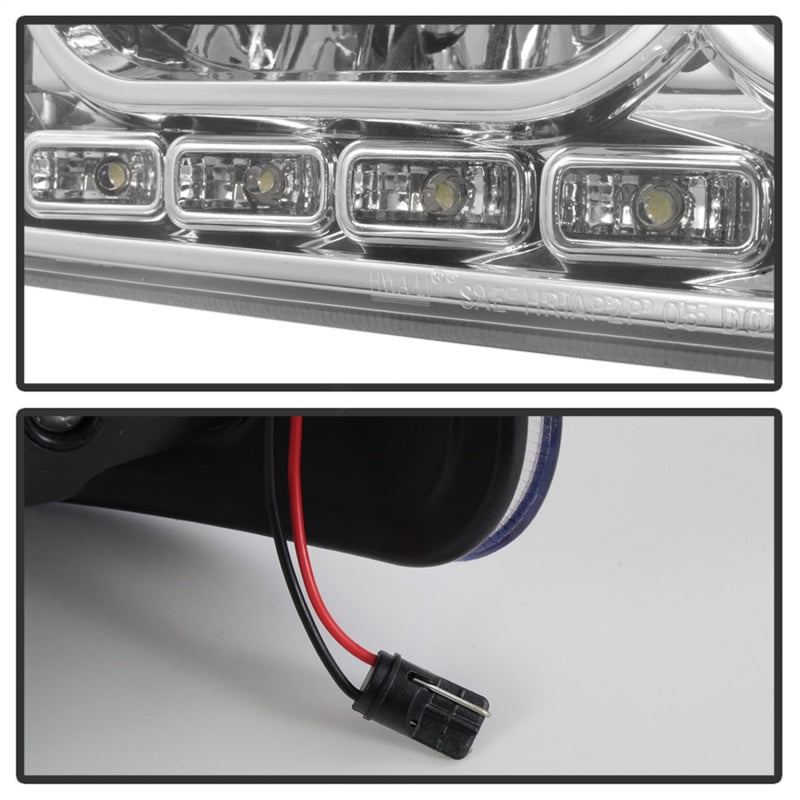 Xtune Dodge Charger 06-10 1Pc LED Crystal Headlights Chrome HD-ON-DCH05-1PC-LED-C SPYDER