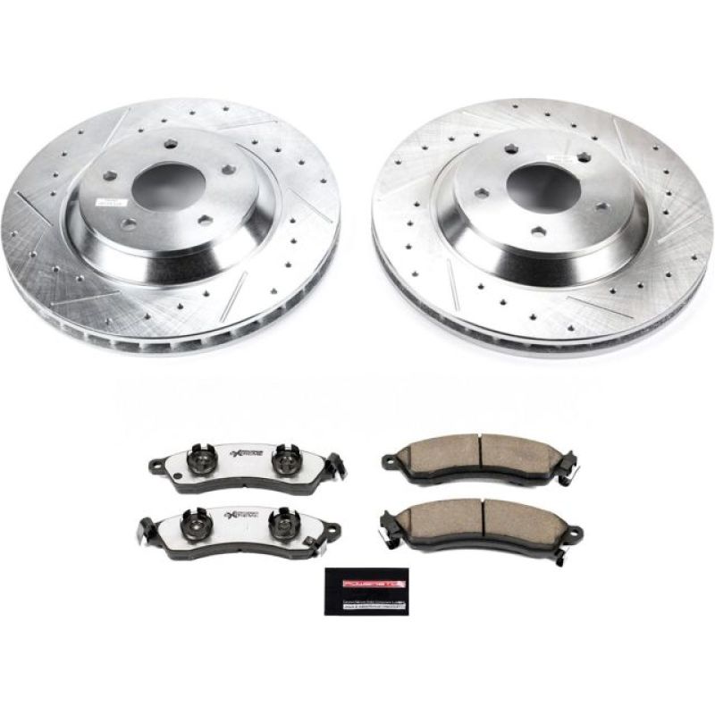 Power Stop 88-96 Chevrolet Corvette Front Z26 Street Warrior Brake Kit PowerStop