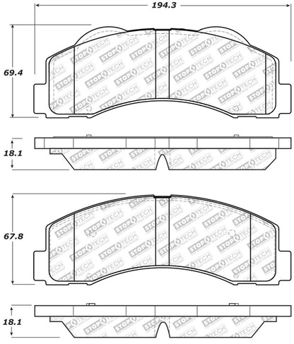 StopTech Street Disc Brake Pads - 305.14140 Stoptech