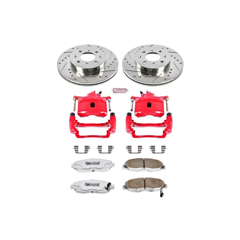 Power Stop 96-05 Honda Civic Front Z26 Street Warrior Brake Kit w/Calipers PowerStop