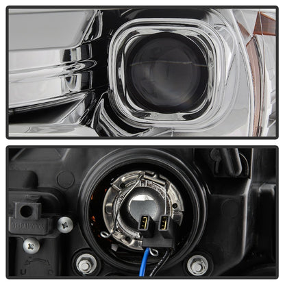 Spyder 09-16 Dodge Ram 1500 Ver 2 Proj Headlight - Light Bar Turn Signal - Chro - PRO-YD-DR09V2-SB-C SPYDER