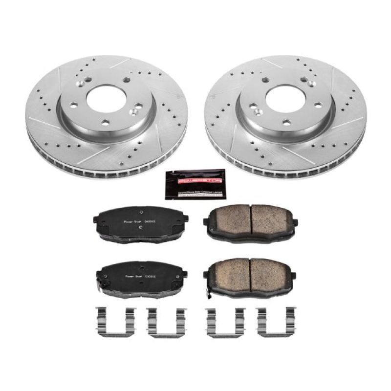 Power Stop 10-13 Kia Forte Front Z23 Evolution Sport Brake Kit PowerStop