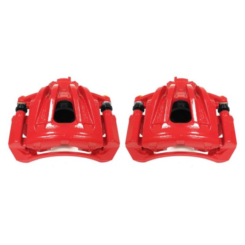 Power Stop 02-07 Jeep Liberty Front Red Calipers w/Brackets - Pair PowerStop