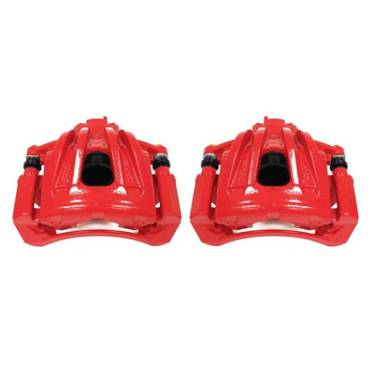 Power Stop 02-07 Jeep Liberty Front Red Calipers w/Brackets - Pair PowerStop