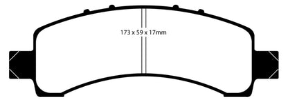 EBC YellowStuff Rear Brake Pads - DP41667R EBC